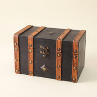Wooden Box with Hinged Lid Compact Wood Storage Box Solid for Collectors, Desk, Photo Shoots