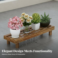 Wooden Plant Stand Solid Wood Multi Tier Plant Stand Multi-Tier Flower Rack for Balcony, Outdoor, Indoor