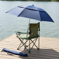 Fishing Chair Umbrella Protection Clamp Umbrella Foldable Portable Folding Shade for Anglers, Beachgoers, Camping