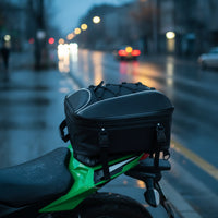 Strap-on Motorcycle Rear Seat Bag Compact Motorcycle Tail Bag with Straps Stable Easy to Clean for Daily Commutes