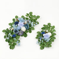 2 Pieces Wedding Arch Flowers Silk Artificial Flower Swags Floral Swags Trailing for Brides, Welcome Sign, Ceremony