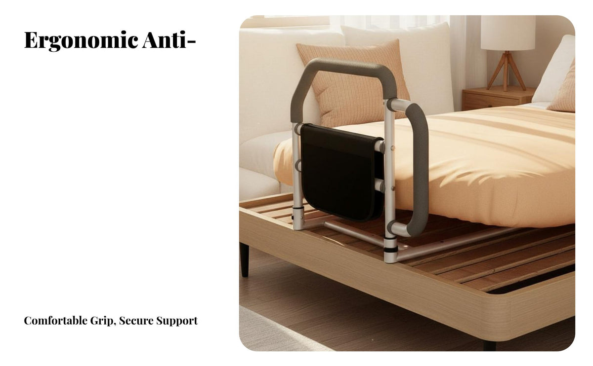 Bedside Handrail Universal Fit Stand up Assistance Bar Tool Assembly Bed Assist Handle for Women, Recovery, Nursing Home, Hospital