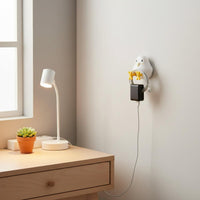 Easy to Install Wall Mounted Cord Organizer Space-Saving Suction Cup Cable Holder Reusable Plug Holder Hook Strong Adhesion for Dorm Room, Office