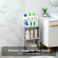 Space-Saving Slim Rolling trolley Multi-Functional Slim Rolling Storage trolley Easy Assembly Tiered Shelf Adjustable Tiers for Home Organizers, Apartment Dwellers, Balcony, Bathroom, Laundry Room, Narrow areas