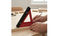 Woodworking Triangle Ruler Imperial Triangle Ruler with Base Carpenter Square Metric Layout Tool Wear-Resistant for Woodworkers