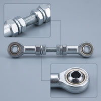 Adjustable Linkage Rod Threaded Linkage Rod with Lock Nuts Pushrod Push-Pull Hardware Metal for Mechanics, Custom Machinery