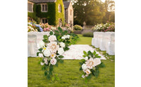 2 Pieces Wedding Arch Flower Set Reusable Welcome Sign Blossom Adornment Handmade Event Decoration for Party