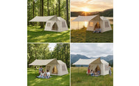 Quick Setup Inflatable Tent with Canopy Waterproof Inflatable Tent Weatherproof Large for Backyard