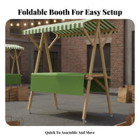Easy Installation Foldable Market Stand Multi-Purpose Foldable Vendor Cart Long-Lasting Farmers Market Display Stand Strong Load-Bearing for Artisans, Small Business Owners, Caterers, Night Markets, Outdoor Events, Temporary Shops, Shopping Malls