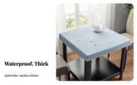 Heat Resistant Waterproof Tablecloth Wipe Clean Waterproof Table Cover Anti-Slip for Families, Homeowners, Living Room, Kitchen, Restaurants