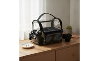 Easy to Clean Makeup Bag with Adjustable Dividers Multi-Compartment Makeup Bag with Shoulder Strap Sturdy Cosmetic Organizer Case Smooth Zipper for Vanity