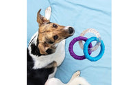 3 Rings Dog Tug Toy 3-Loop Tug Toy Soft Material Pet Supply for Young Dogs