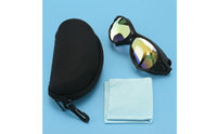 Glasses with Case Impact Resistant Full Coverage Glasses Wide Vision Eyewear for Welders, Engraving