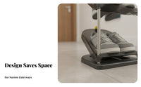 Space-Saving Narrow Shoe Stand Small Footprint Narrow Shoe Rack Easy Assembly Strong Load-Bearing for Students, Apartment Dwellers, Dormitory, Dorm Room, Entryway, Hallway