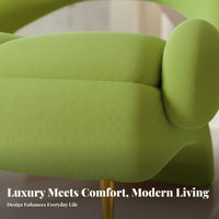 Light Luxury Design Oversized Single Sofa Modern Aesthetic Shell-Shaped Armchair Soft Upholstery Accent Chair Ergonomic Backrest for Apartment Dwellers, Interior Designers, Living Room, Balcony, salon, Reception Area