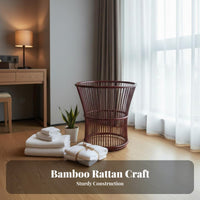 Trumpet-Shaped Floor Basket Large Capacity Laundry Hamper unclutteredstanding for Spa