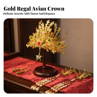 Chinese Peacock Crown Luxurious Design Peacock Crown Chinese Wedding Headdress Intricate for Weddings