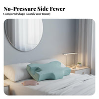 Reduces Facial Pressure Side Sleeper Beauty Pillow Cervical Support Memory Foam Butterfly Pillow Slow Rebound for Adults