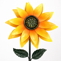 Garden Wind Spinner Outdoor Decoration Metal Windmill for Patio Decor, Freestanding Lawn Ornament, 116cm Height Iron Construction