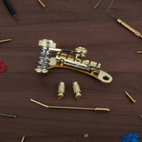 No-Drill Tremolo Bridge with Arm Zinc Alloy Guitar Tremolo System Compatible Tailpiece Metal for Guitarists, Luthier