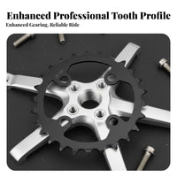 Mountain Bike Chain Gear Effortless Shifting 104BCD Chain Gear Mountain Bike Crankset Gear CNC Aluminum Cycle Chainwheel High