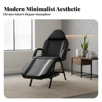 Multi-Functional Beauty Bed Waterproof PVC Leather Versatile Facial Bed Sturdy Steel Frame Portable Massage Table for Beauticians, Skincare Center