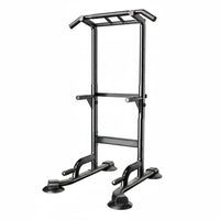 1 Freestanding Pull-up Bar Pull-up and Dip Station Multi-function Strength Tower Workout Station Sturdy Steel Frame Anti-slip Footings Suitable for Adults Home Exercise Personal Workout Area