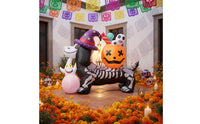 Inflatable Skeleton Dog Lighted Skeleton Dog Inflatable Playful for Yard