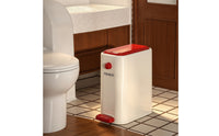 Slim Trash Can with Foot Pedal Rectangular Step Trash Can Small Pedal Bin Easy to Clean for Bathroom