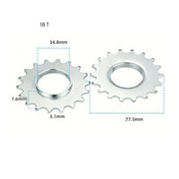 Lock Collar Fixed-Gear Rear Cog Heat-Treated Threaded Rear Cog Electroplated Fixed Gear Sprocket CNC Machined