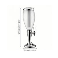 Illuminated Beer Dispenser with Ice Column Clear Beer Dispenser with LED Light for Parties