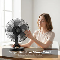 Wide Angle Oscillation Oscillating Desk Fan Safety Grille Tabletop Cooling Fan Multiple Speed Settings Energy Saving for Students, Bedroom, Office, Dorm Room