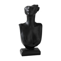 Resin Jewelry Mannequin Bust Sculpted Jewelry Display Bust Stable Necklace Display Stand Half-Body for Boutique Owners, Jewelers, Vanity