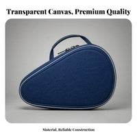 Wrist Strap Sports Accessory White Piping Table Tennis Paddle Case Table Tennis Paddle Case Portable Textured Textured Material