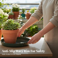 Round Plant Saucer Thickened Round Plant Tray Non-Slip Pot Tray for Gardeners, Homeowners, Outdoor, Balcony, Windowsill
