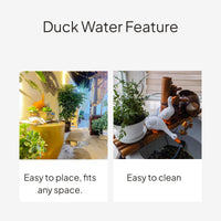 Resin Duck Drinking Statue for Garden Pond Decor