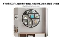 Circular Wall Shelf European design Display Rack Round Shape Space-Saving for Homeowners, Renters, Entrypassage