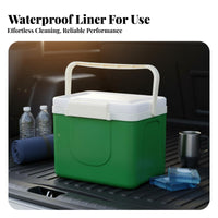 Sturdy Construction Portable Insulated Cooler Leak-Resistant Insulated Cooler Box Easy Carry Handles for Campers, Anglers, Fishing, Picnics