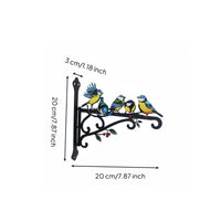 Bird Wall Simple to Install to Install Avian Wall Bracket Hand-Painted Appearance Metal Plant Bracket for Courtyard