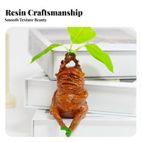 Mandrake Resin Statue Detailed Design Mandrake Base Figurine Funny Resin Plant Monster Statue for Wizarding Fans, Gardeners, Garden, Patio, Bonsai Pot