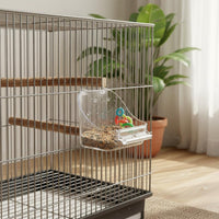 Removable Bird Food Bowl Easy to Clean Enclosure Mounted Food Bowl 2 in 1 Small Pet Bath Tub Multi Use