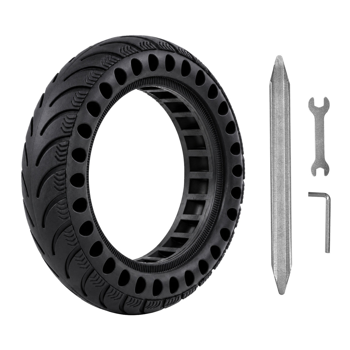 9x2.125 Solid Tire, Puncture-Proof, Rubber, Compatible with Ninebot ES2/ES4/E22 and 9.5-inch Wheels