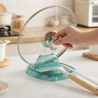 Lid holder, kitchen utensil holder & lid organizer, rectangular, PET, 17x15x7cm, for lids and spoons, splash-proof