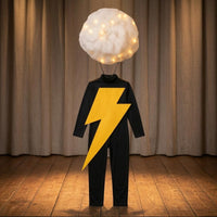 LED Light String Electrical Costume Soft Cloud Cap Costume Long-Sleeve Theatrical Outfit Pull-on for Children