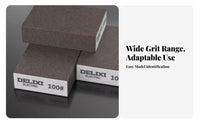 4-Sided Grit-Coated Sponge Multi-Surface Sanding Pad Wet and Dry Application Polishing Tool for Woodworkers, Craftsmen, Carpentry, Drywall Finishing