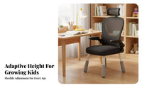 Adjustable Height Ergonomic Kids Study Chair Stable Frame Student Seat Breathable spinerest children's Furniture Soft Padding for Students, Girls, Parents, Studying, academic tasks, at a Desk, Bedroom