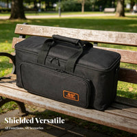 Wear-Resistant Portable Speaker Carrying Bag Velvet Lined Portable Amplifier Carrying Bag Detachable Shoulder Strap Padded Speaker Carrier Front Zippered Pocket