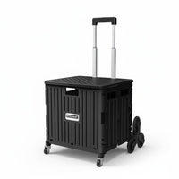 65 L Collapsible Rolling Crate Space-Saving Mobile Storage Multi-Purpose
