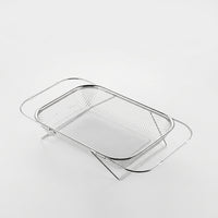Stainless Steel Colander and Retractable Sink Basket, 2-Tier Over Sink Kitchen Sink Colander Fine Mesh Basket Extendable for Vegetables Fruits