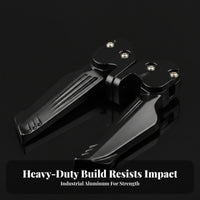 2 Pieces Rear Seat Foot Pedal Easy Installation Rear Passenger Foot Pedals Foldable Passenger Footrest Lightweight